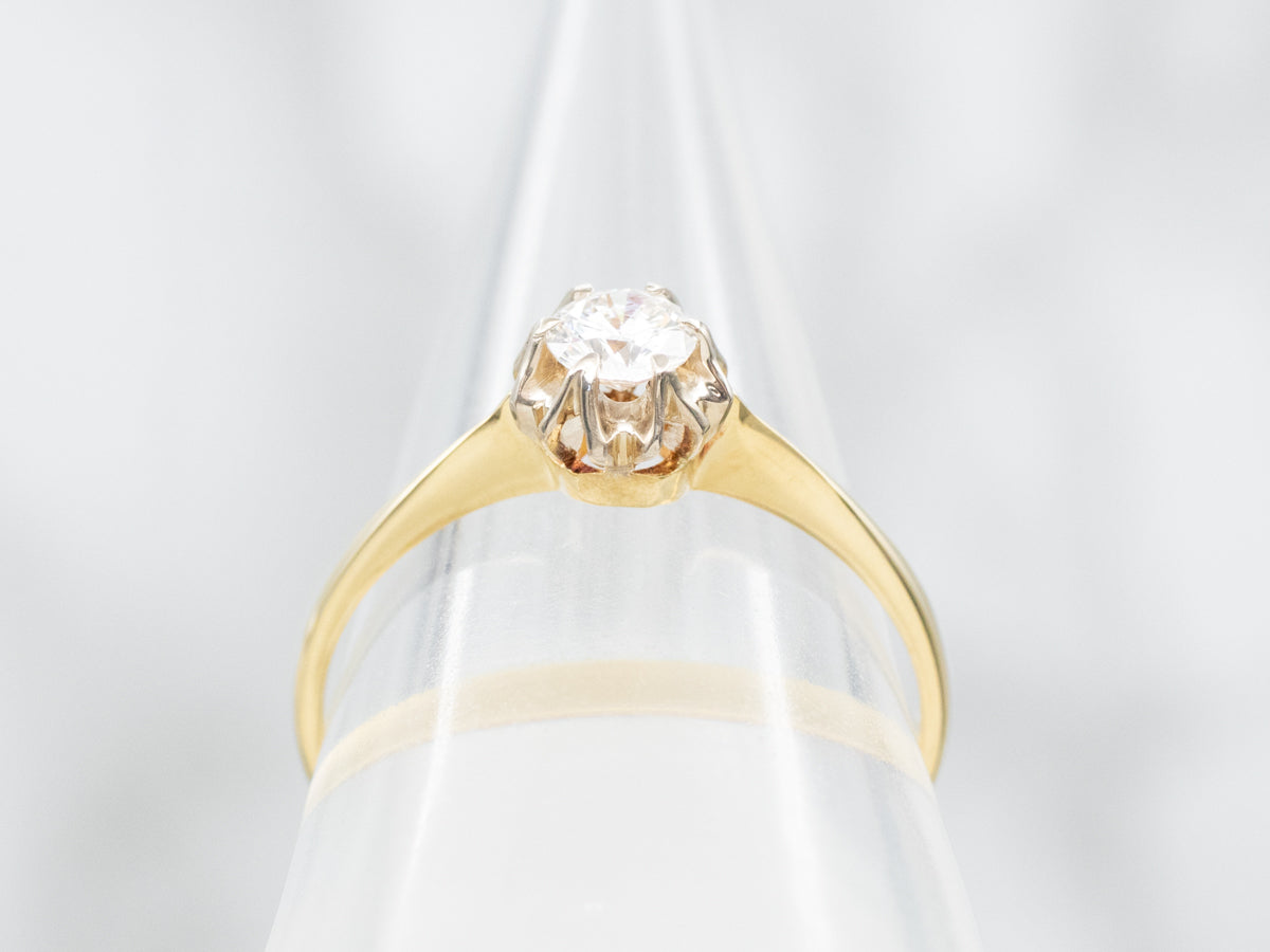 Starburst Diamond Solitaire Engagement Ring