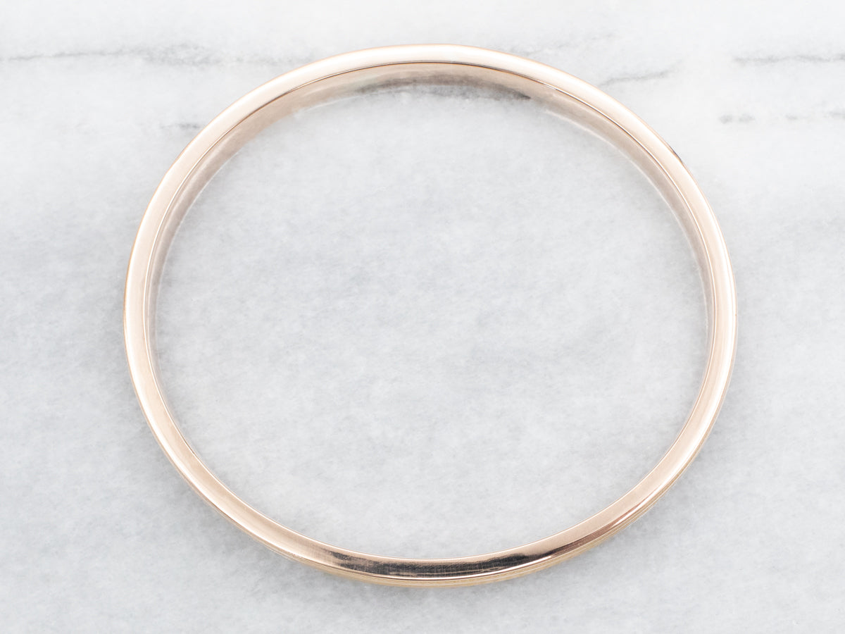 Crosshatched Gold Patterned Bangle Bracelet