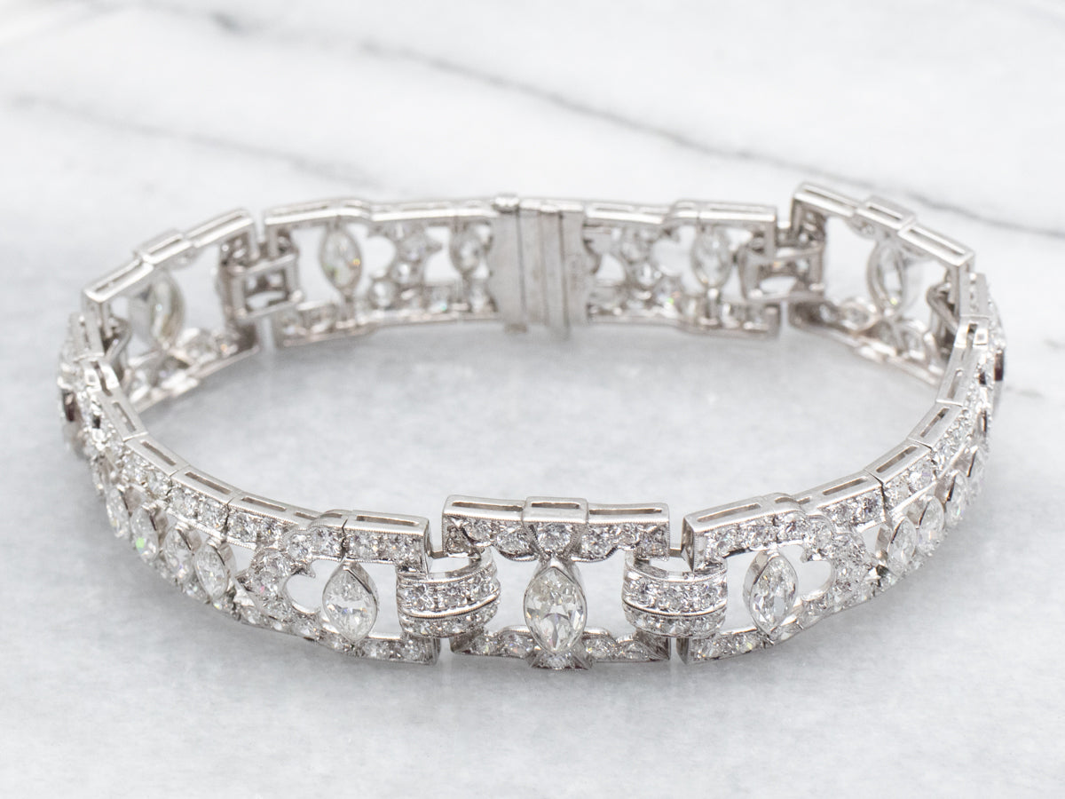 Platinum Art Deco Diamond Bracelet