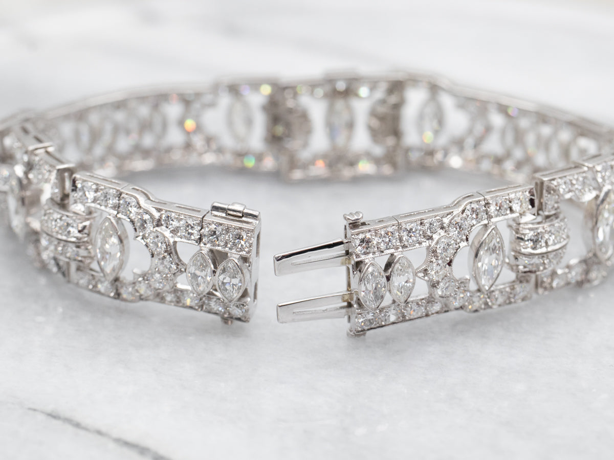 Platinum Art Deco Diamond Bracelet