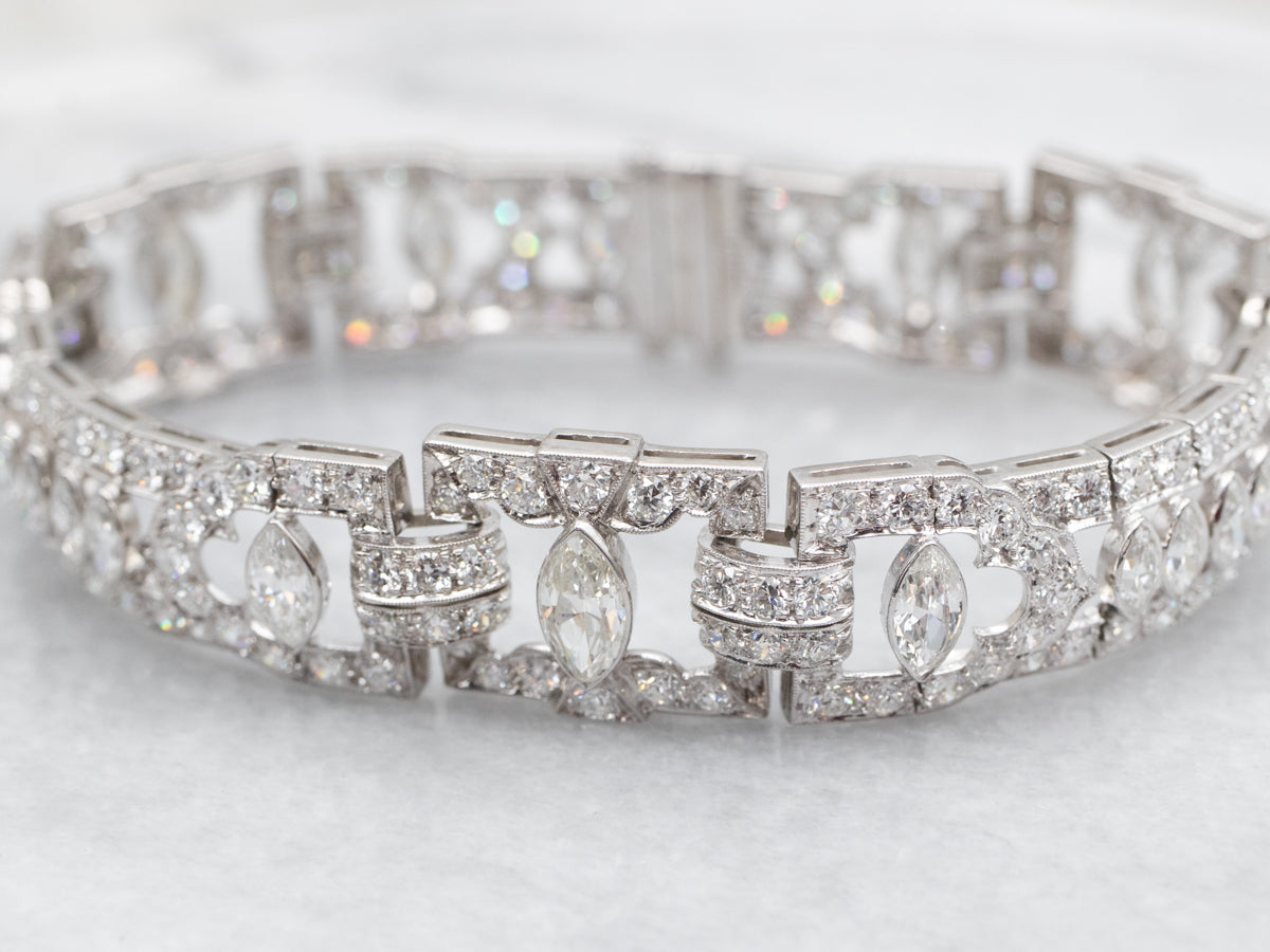 Platinum Art Deco Diamond Bracelet