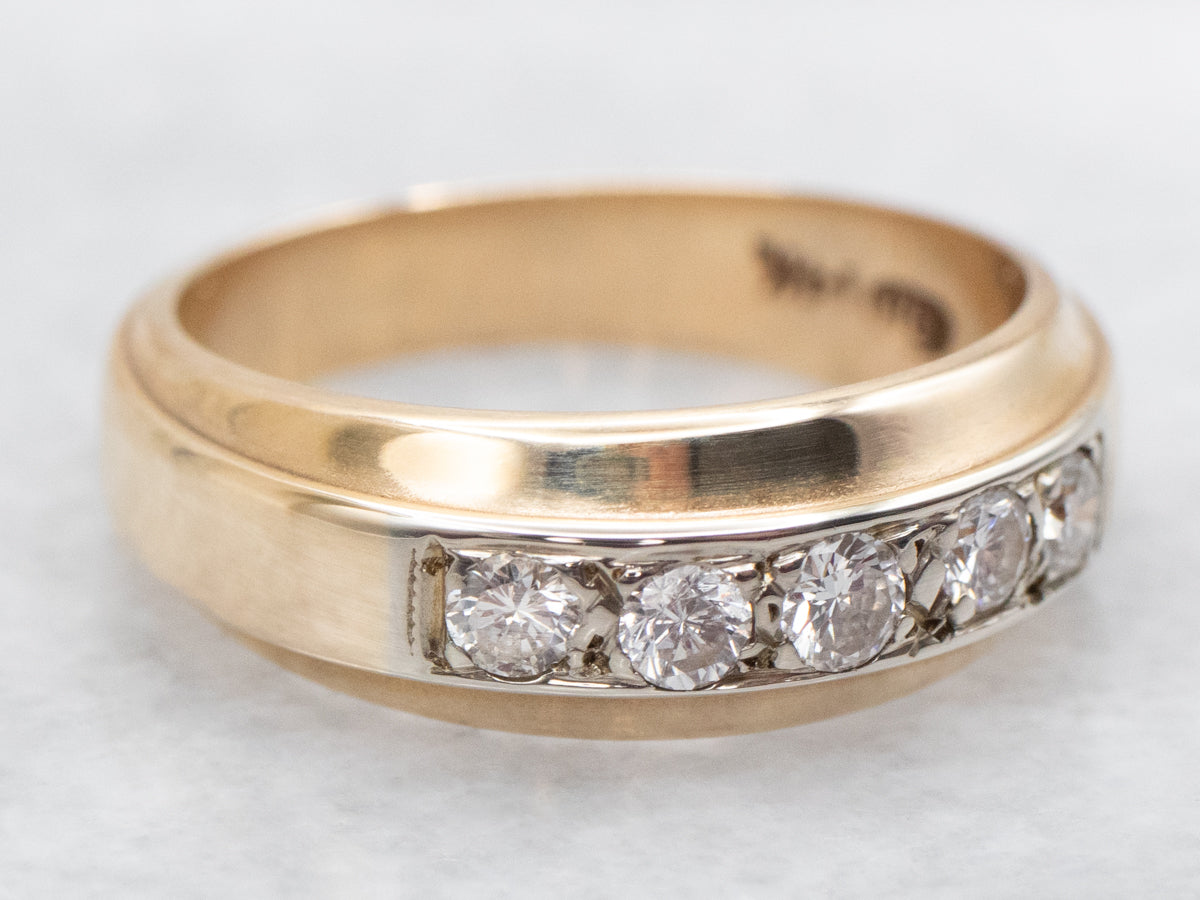 Gold Diamond Wedding Band