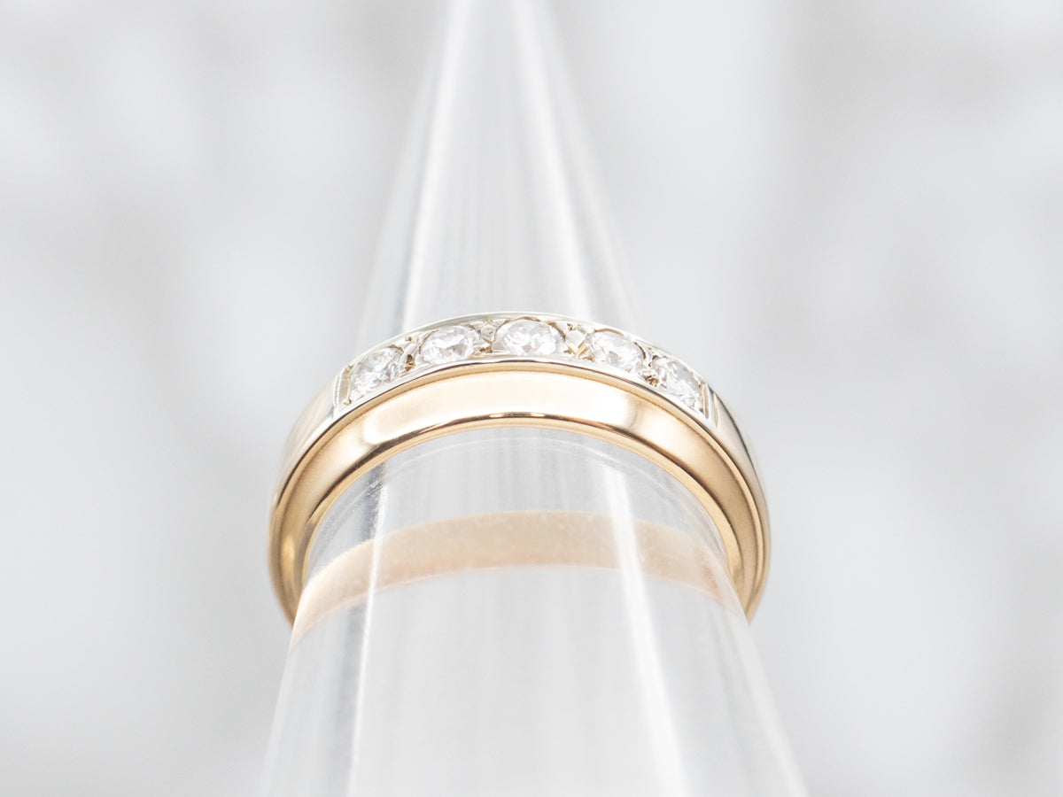 Gold Diamond Wedding Band