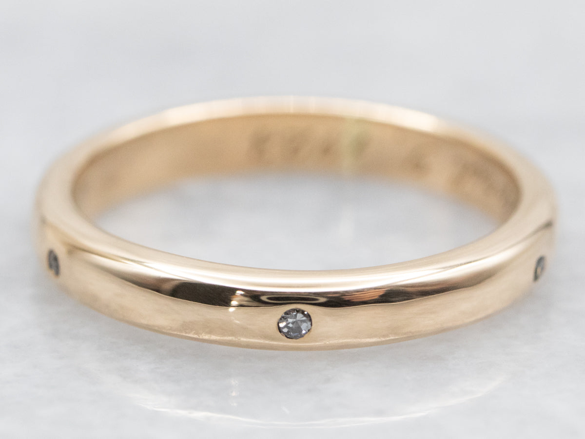 1920s Etoile Diamond and Gold Band