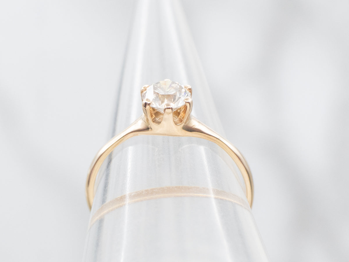 Antique Rose Gold Diamond Engagement Ring