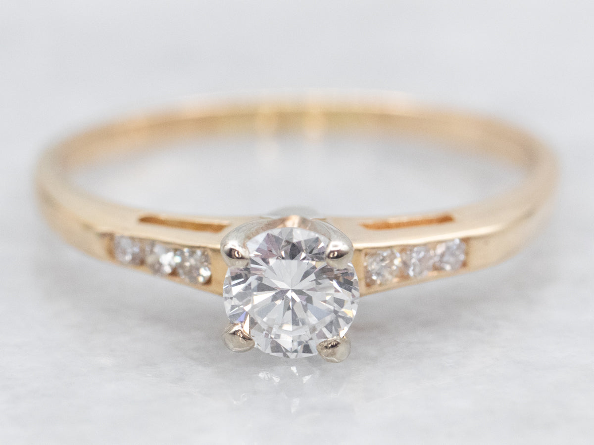 Dainty Diamond Engagement Ring