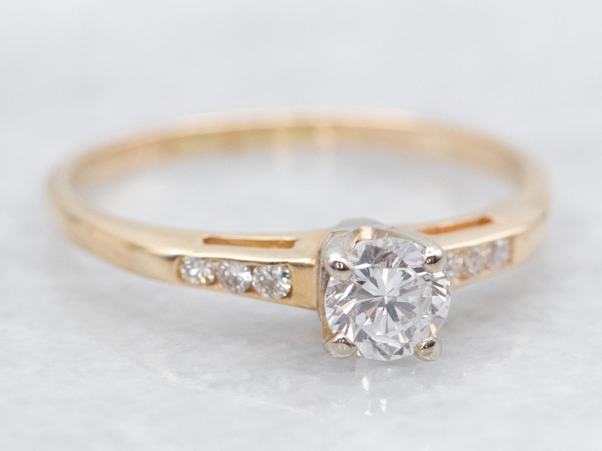 Dainty Diamond Engagement Ring