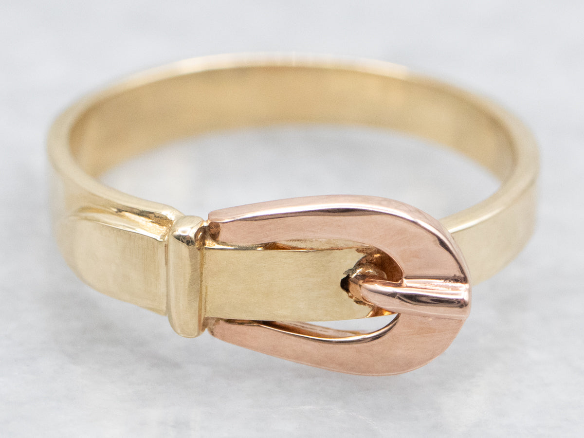 Two Tone Buckle Ring