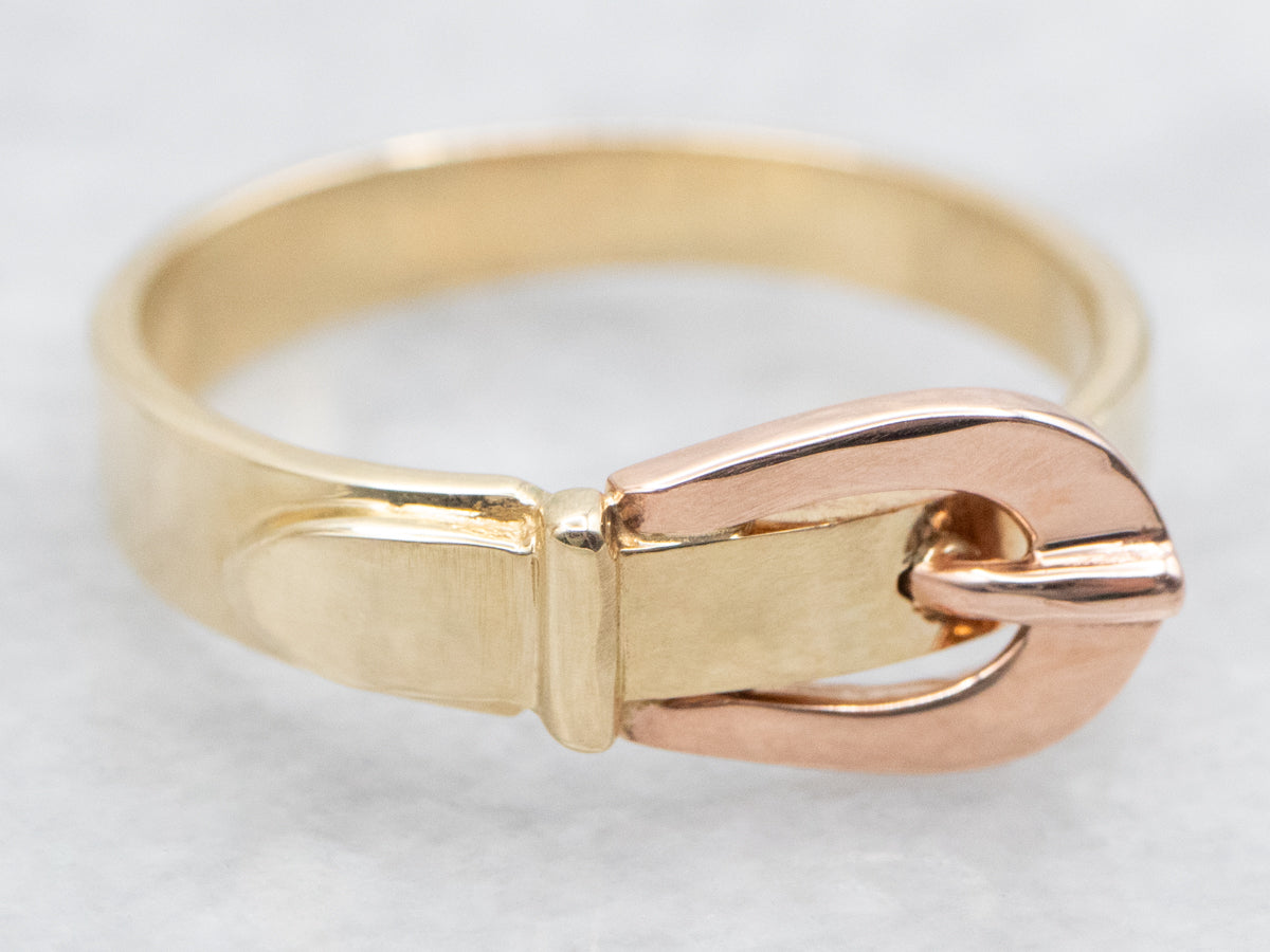 Two Tone Buckle Ring