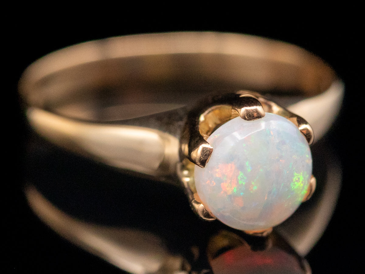 Victorian Solitaire Opal Ring