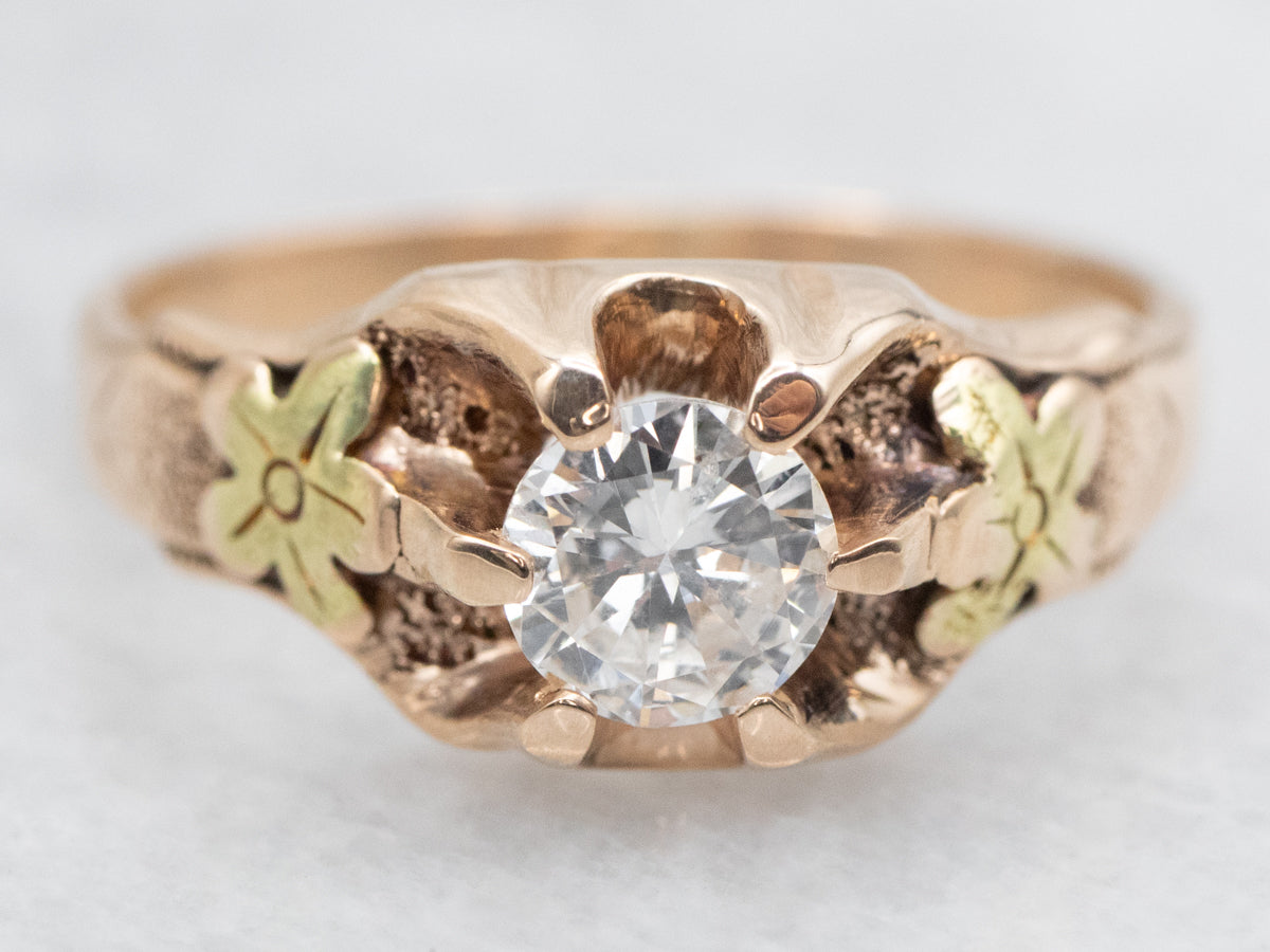 Victorian Diamond Solitaire Engagement Ring