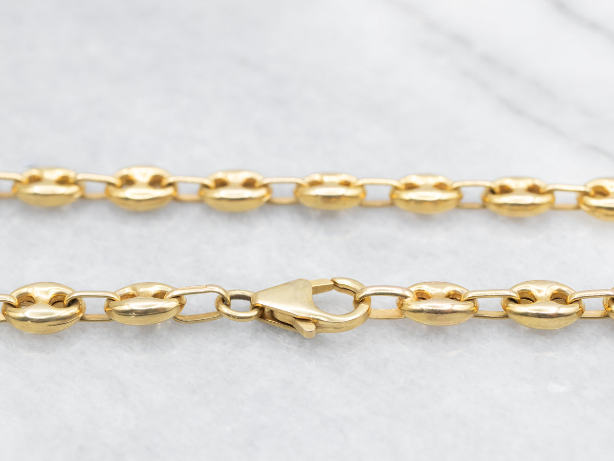 Italian Gold Puffy Anchor Link Chain