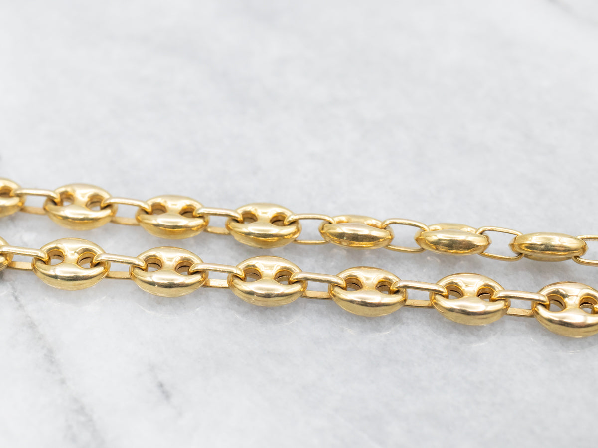 Italian Gold Puffy Anchor Link Chain