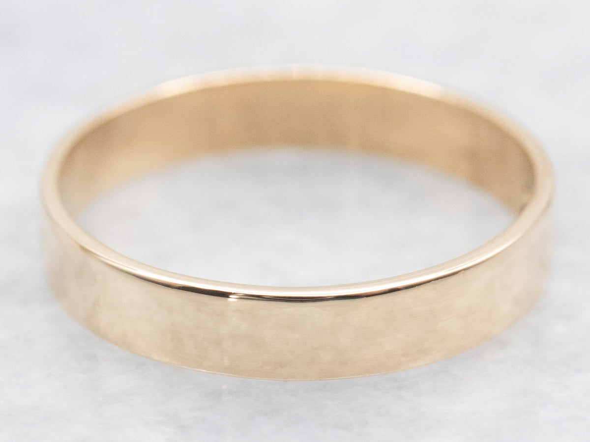 Yellow Gold Flat Wedding Band