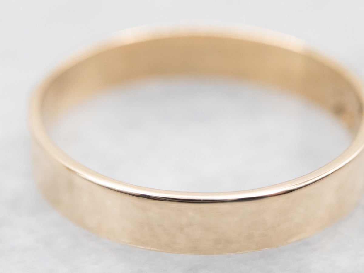 Yellow Gold Flat Wedding Band