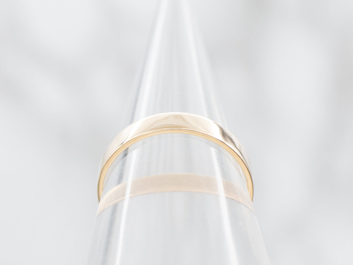 Yellow Gold Flat Wedding Band