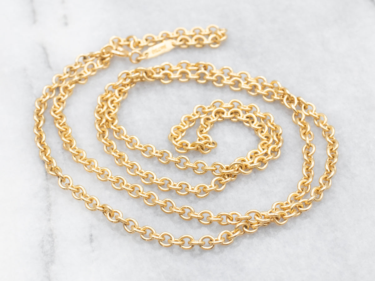 Tiffany and Co. 18-Karat Gold Rolo Link Chain