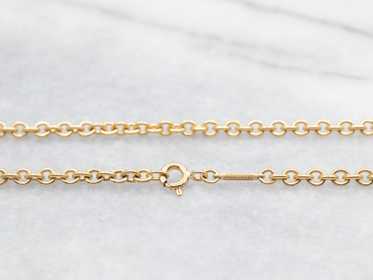 Tiffany and Co. 18-Karat Gold Rolo Link Chain