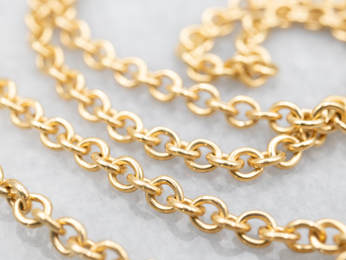 Tiffany and Co. 18-Karat Gold Rolo Link Chain