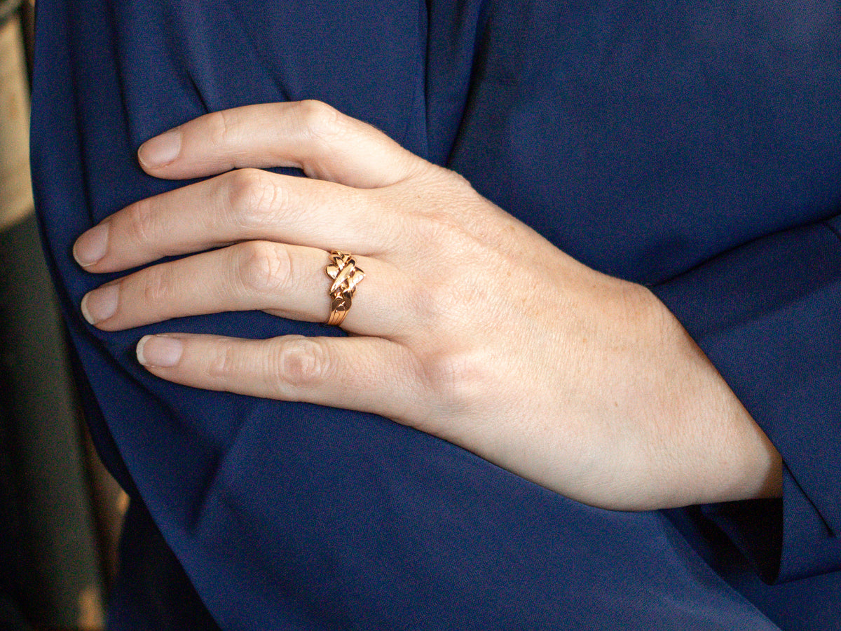 Vintage Gold Puzzle Ring