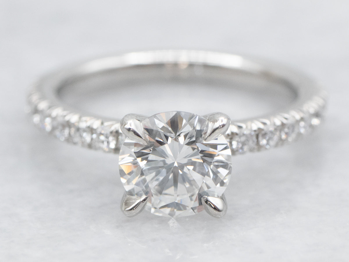 Modern GIA Certified Diamond Engagement Ring