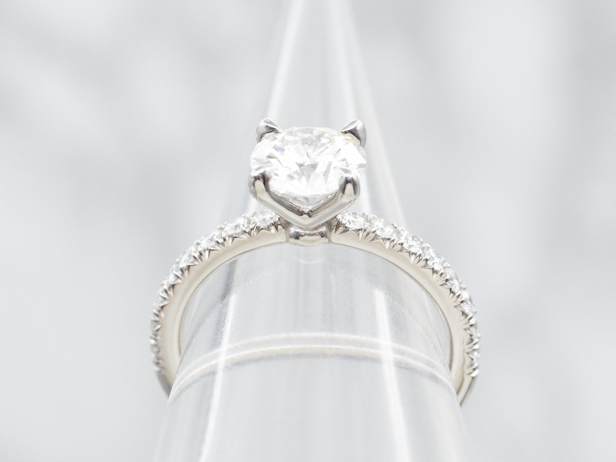 Modern GIA Certified Diamond Engagement Ring