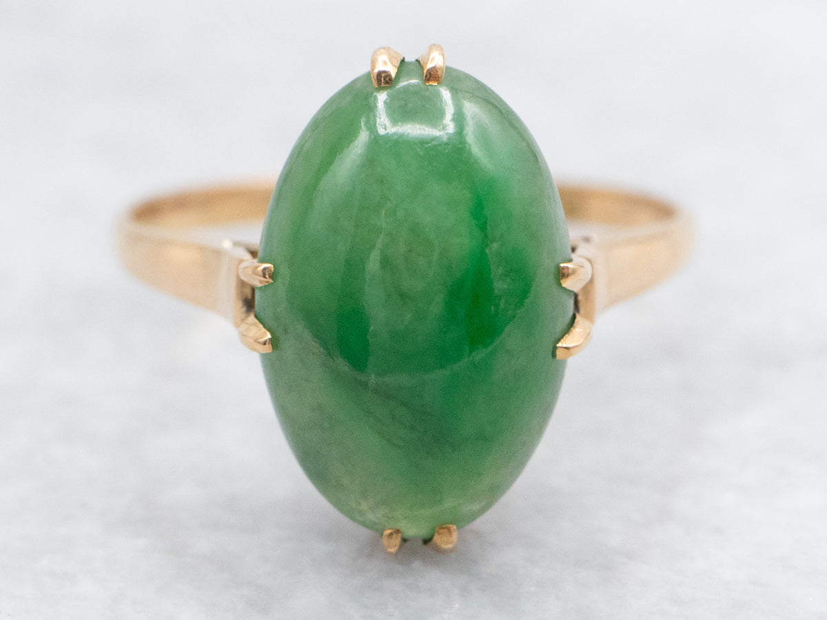 Vintage Gold Jadeite Ring