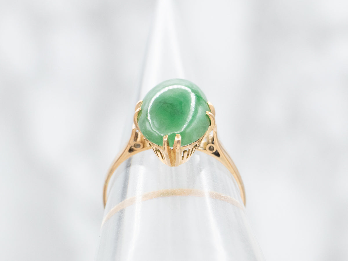 Vintage Gold Jadeite Ring