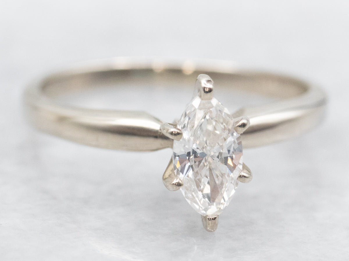 Marquise Cut Diamond Solitaire Engagement Ring