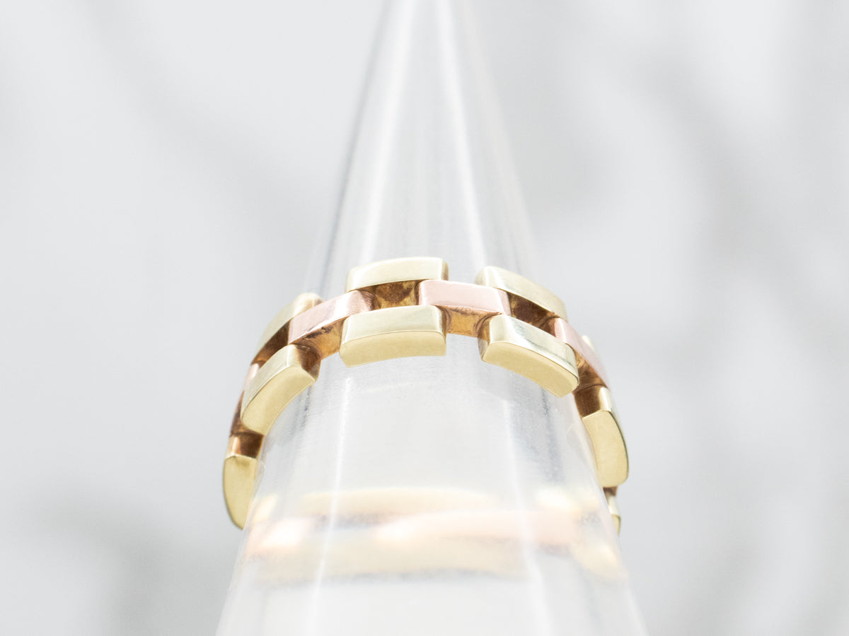 Two Tone Gold Link Band