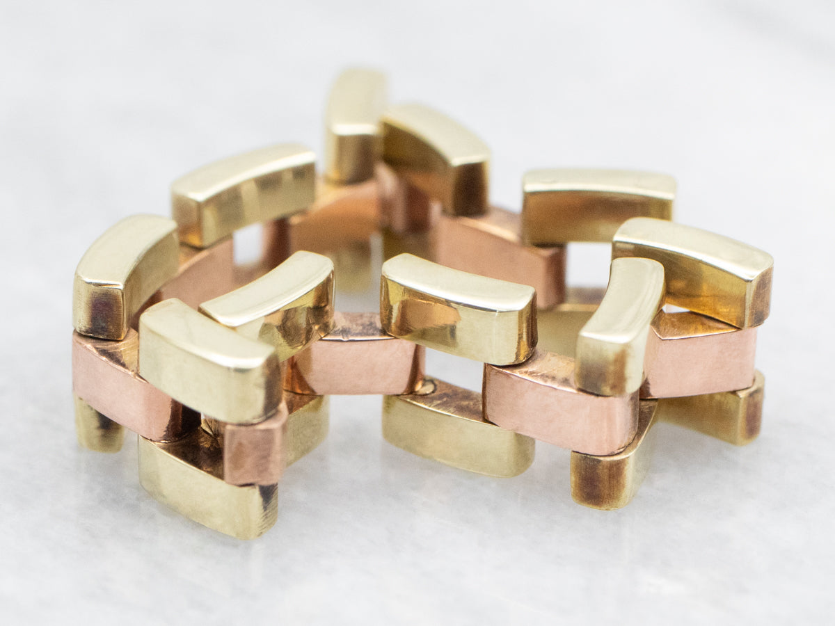 Two Tone Gold Link Band