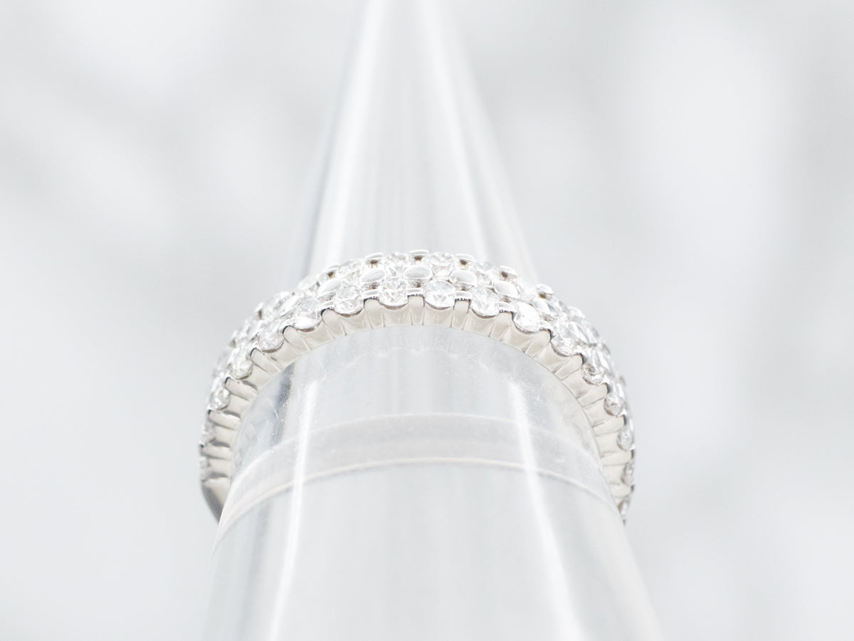 Double Row Diamond Wedding Band