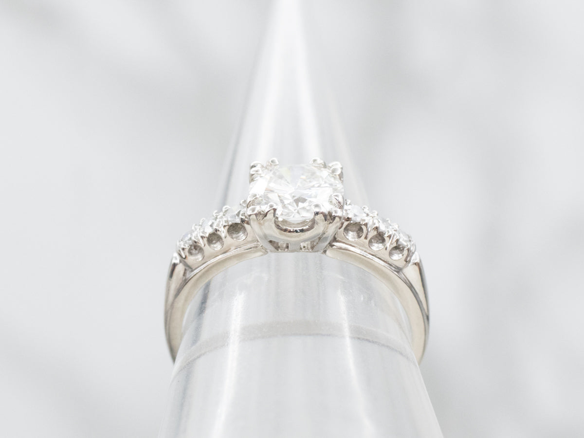 European Cut Diamond Engagement Ring