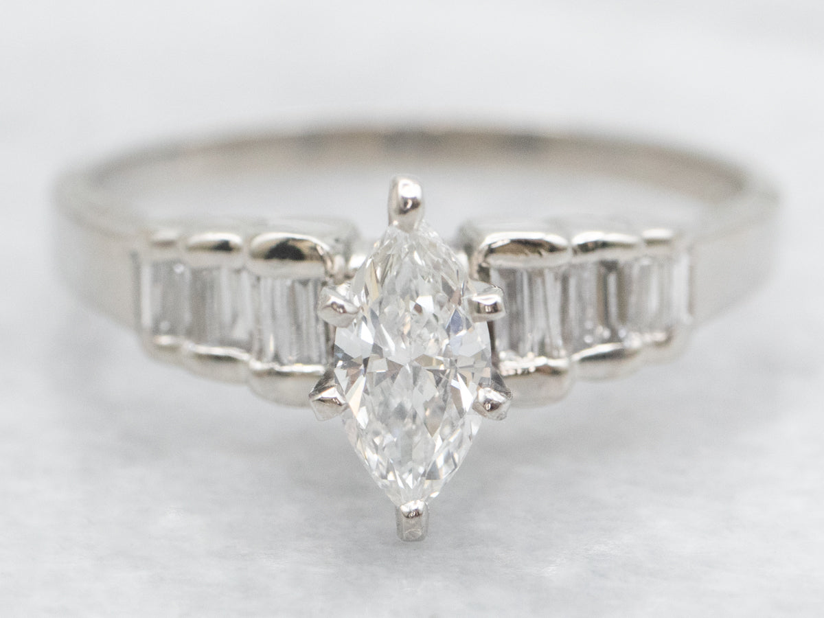 Marquise Cut Diamond Engagement Ring