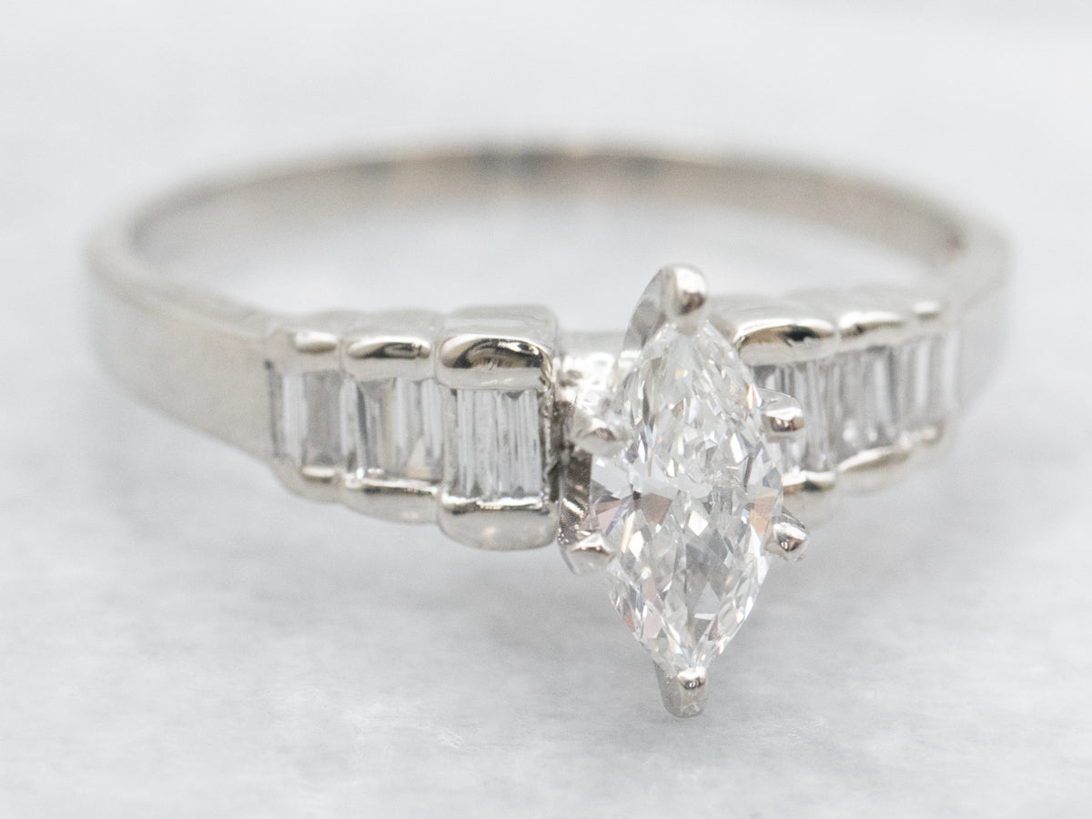 Marquise Cut Diamond Engagement Ring