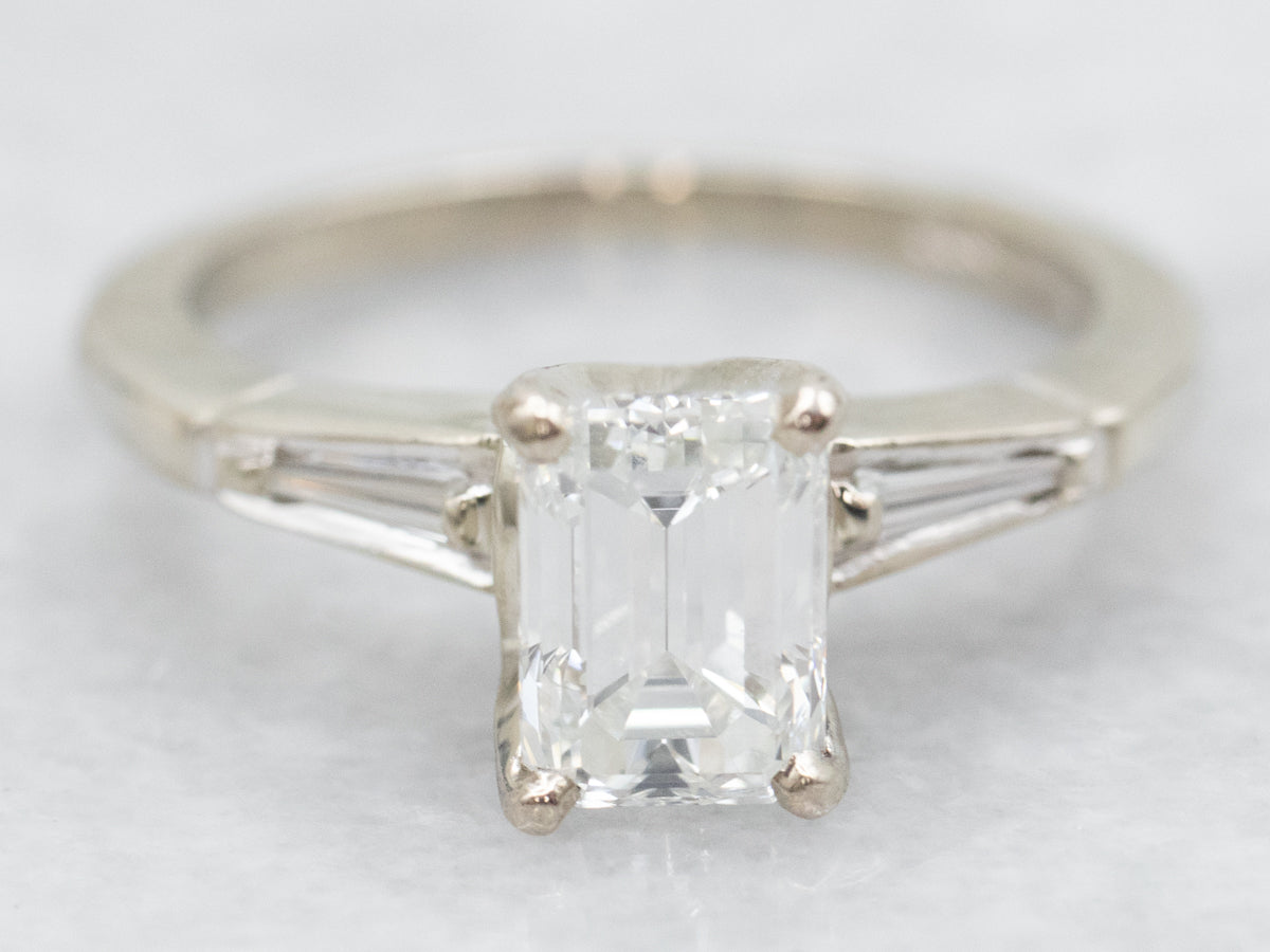 Emerald Cut Diamond Engagement Ring