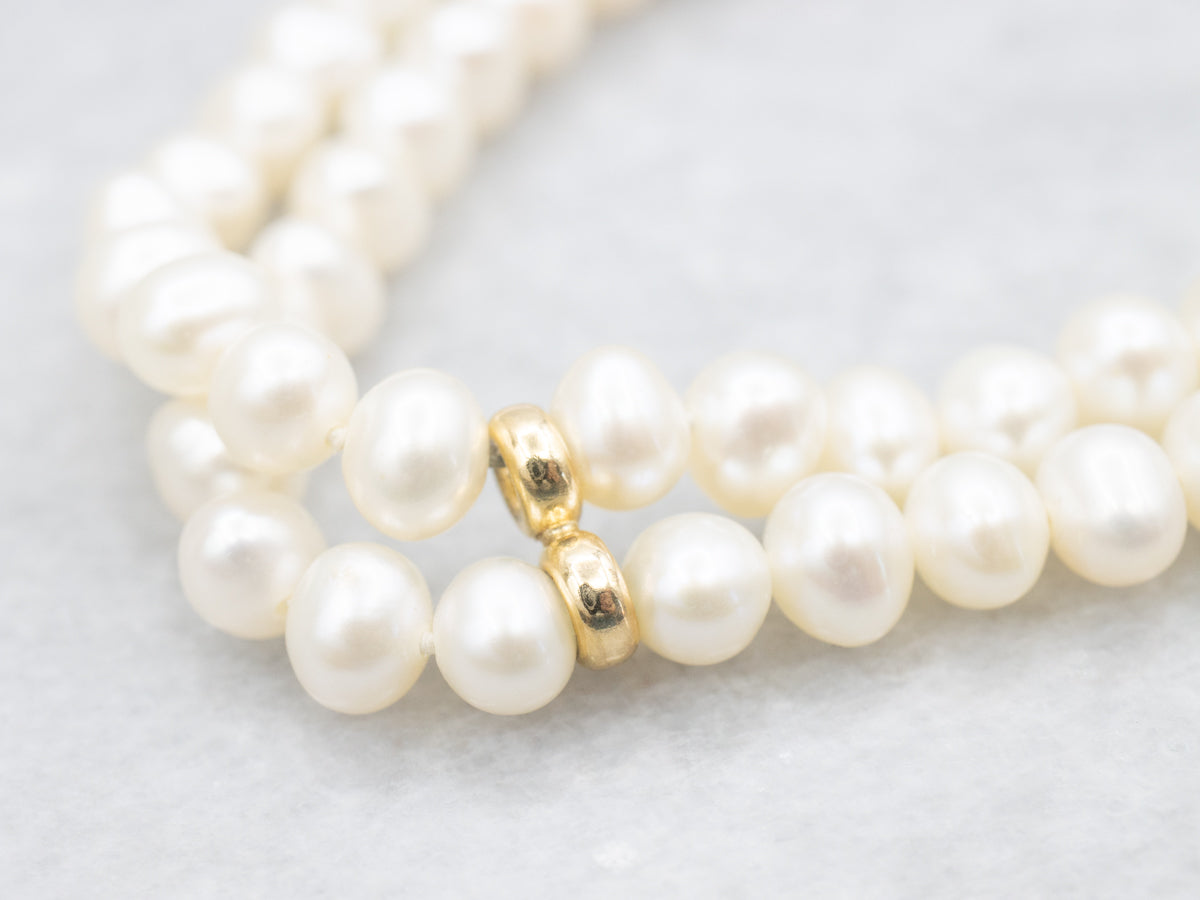 Freshwater Pearl Double Strand Bracelet