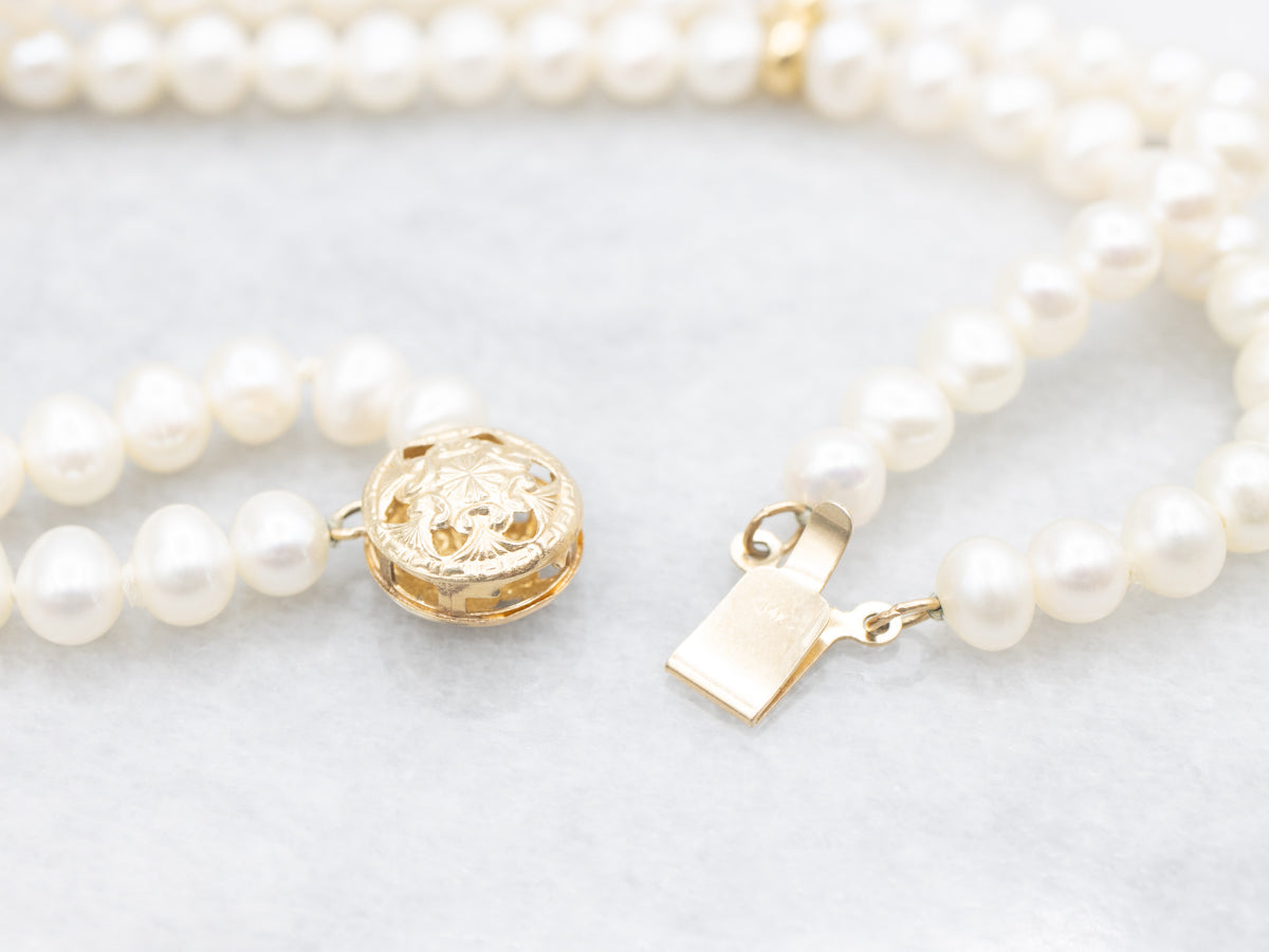 Freshwater Pearl Double Strand Bracelet