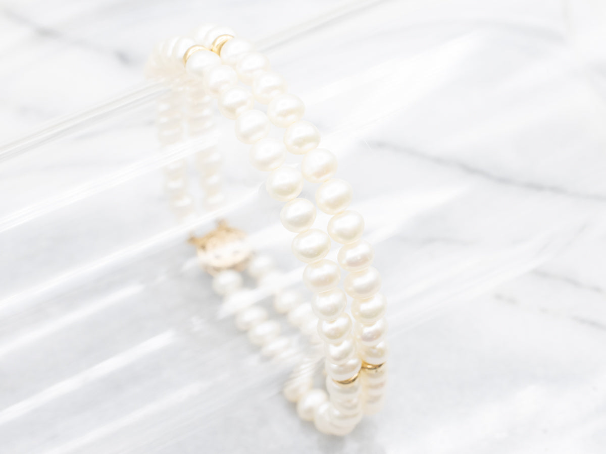 Freshwater Pearl Double Strand Bracelet
