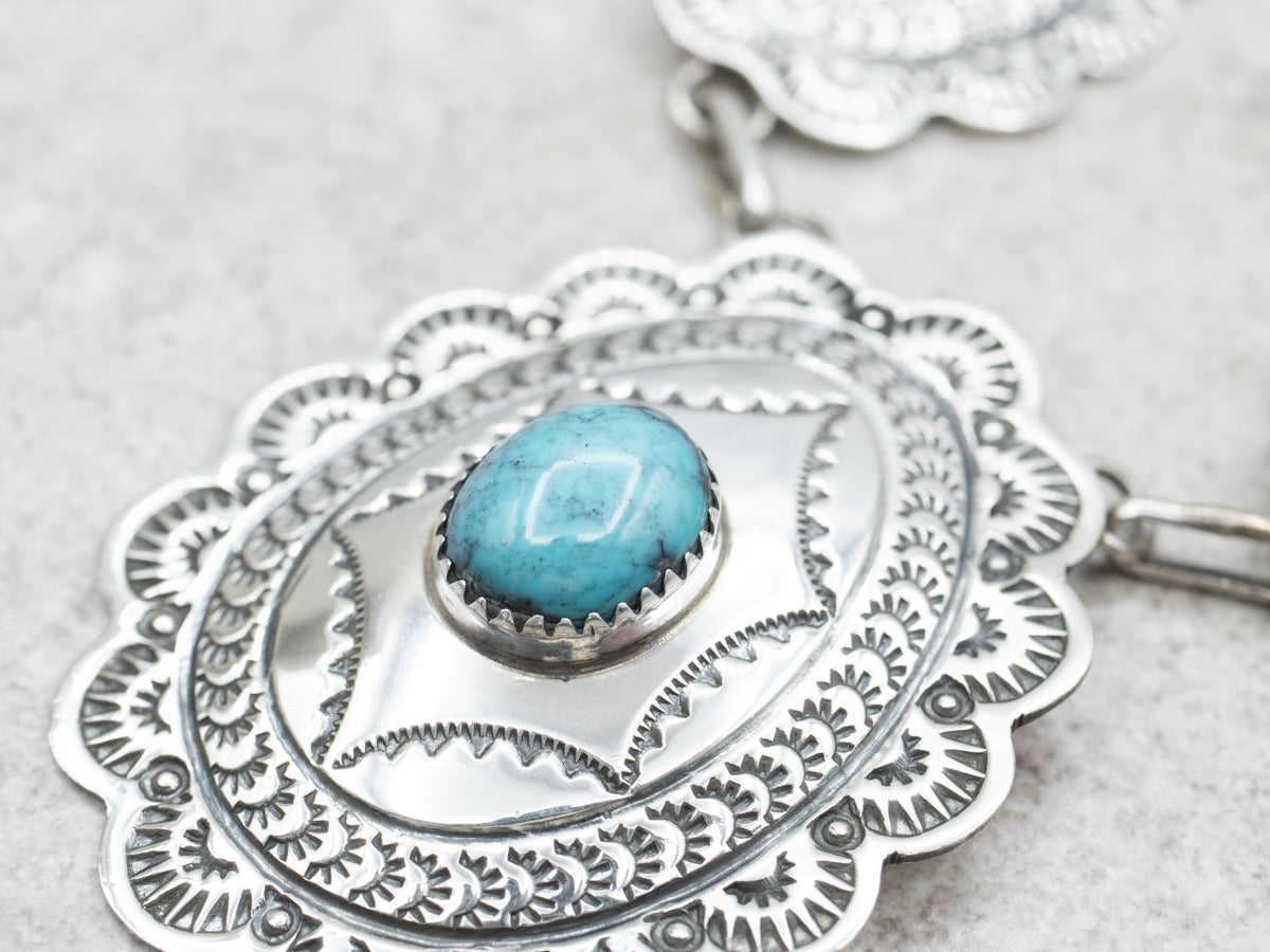 Sterling Silver Southwestern Turquoise Necklace