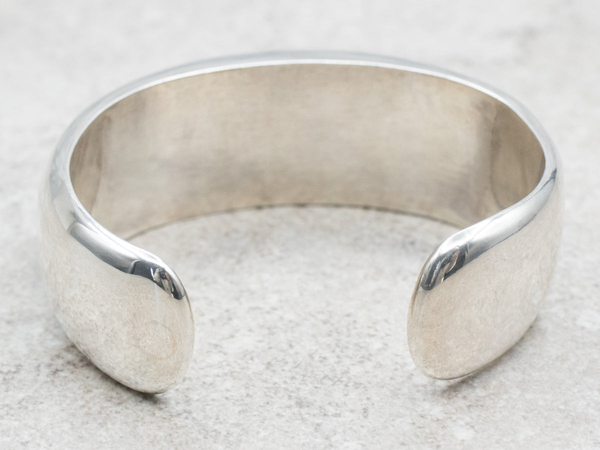 Domed Sterling Silver Cuff Bracelet