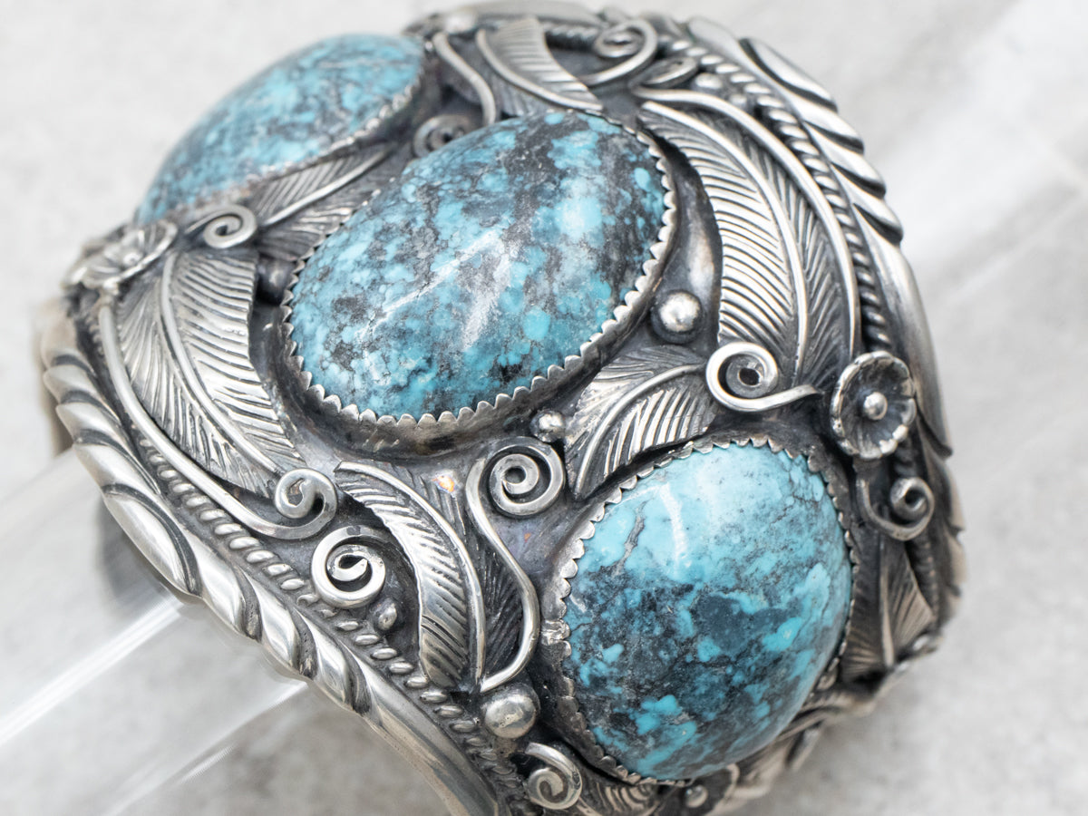 Vintage Native American Turquoise Cuff Bracelet