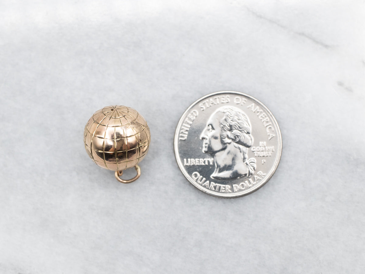 Vintage Gold Globe Pendant
