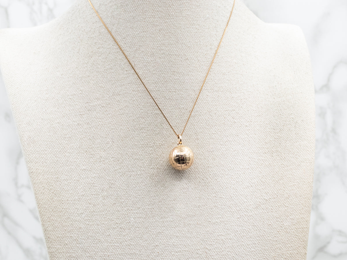 Vintage Gold Globe Pendant