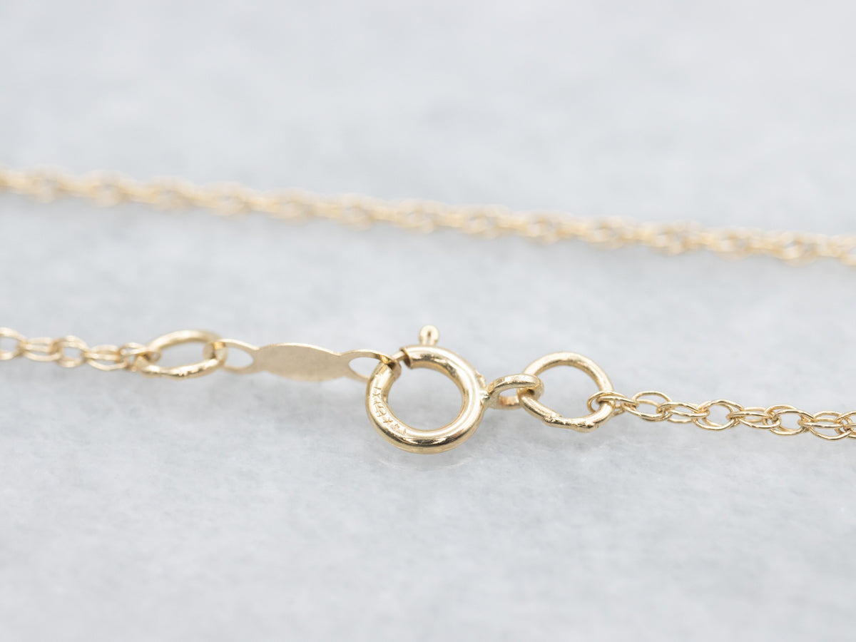 Dainty Gold Rope Chain with Spring Ring Clasp