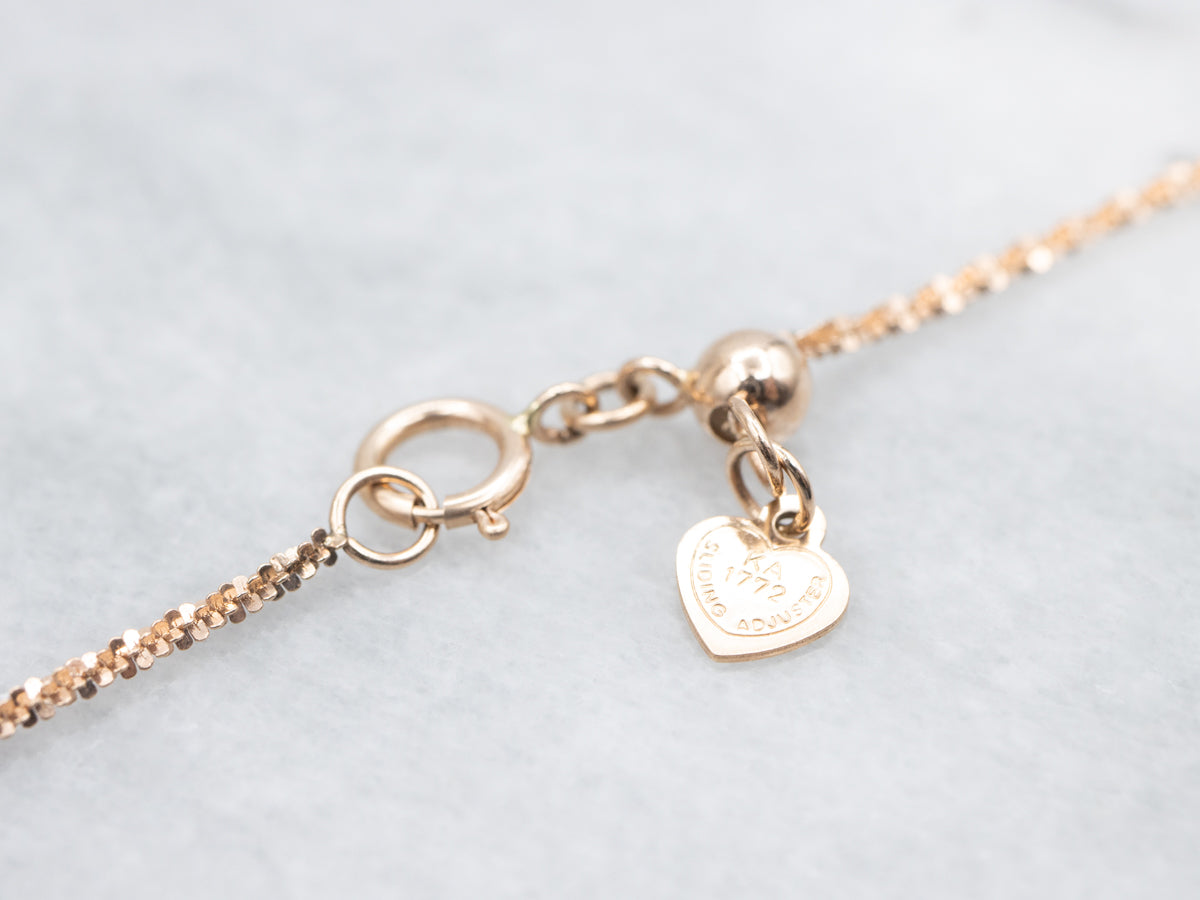 Sparkling 14K Rose Gold Margarita Chain