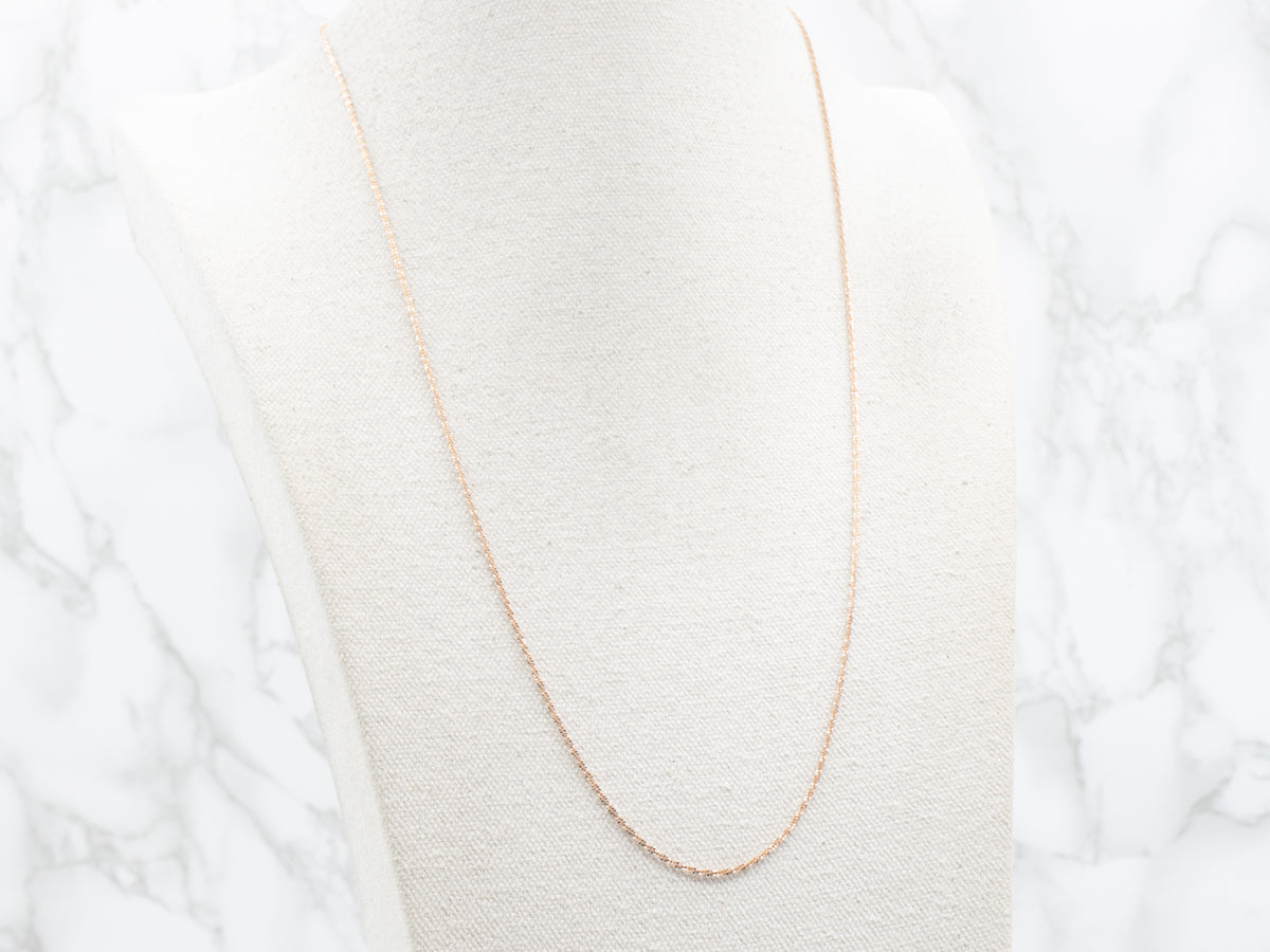 Sparkling 14K Rose Gold Margarita Chain