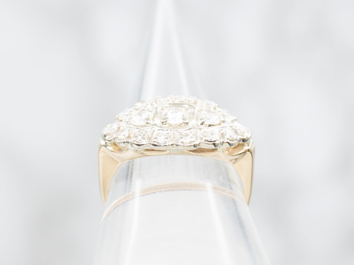 Vintage Diamond Cluster Ring