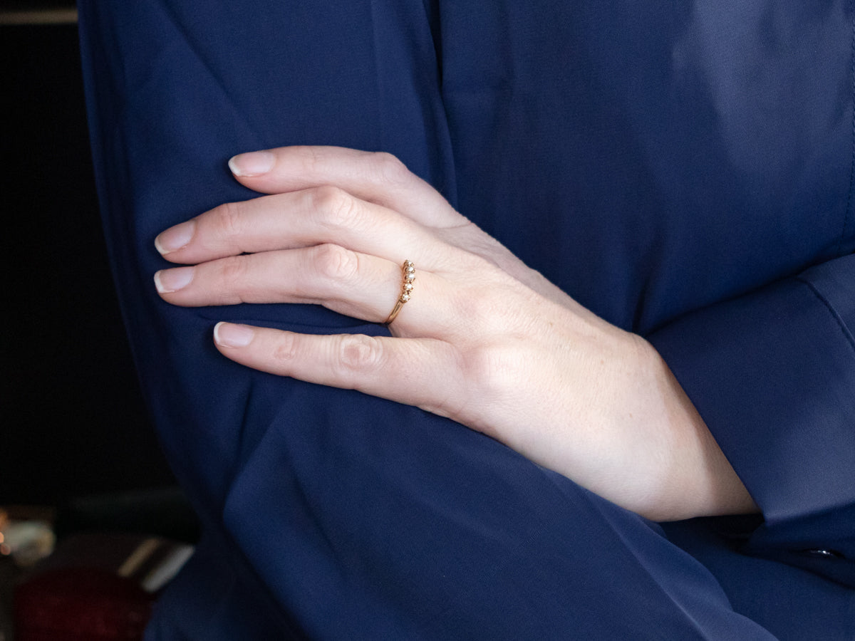 Vintage Gold Seed Pearl Ring