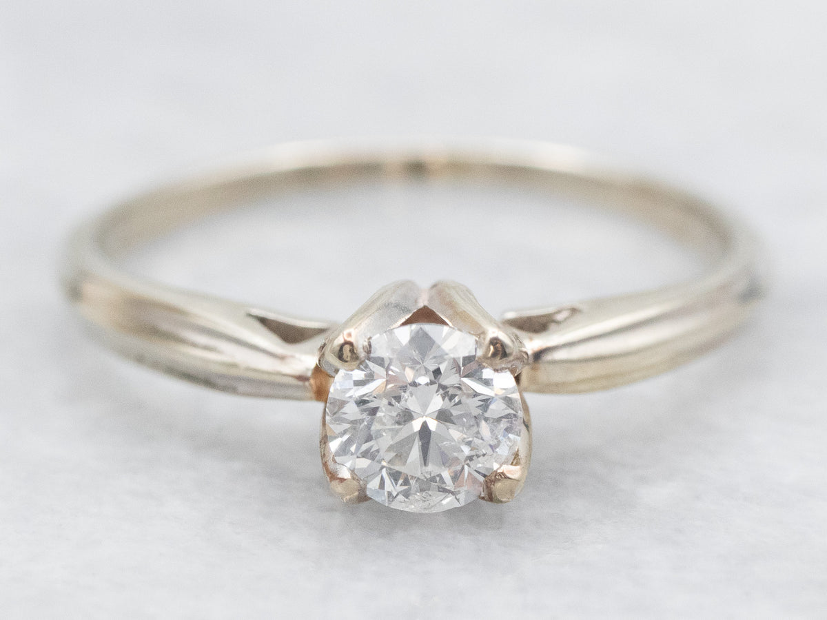 White Gold Diamond Solitaire Engagement Ring